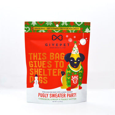 Give Pet - Pugly Sweater Party Dog Treats - 6oz